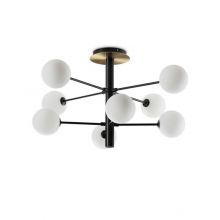 Cosmopolitan lampa natynkowa czarna/mosiężna 8x15W led G9